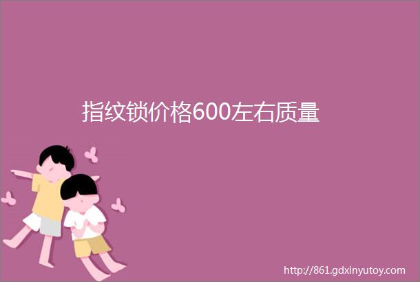 指纹锁价格600左右质量