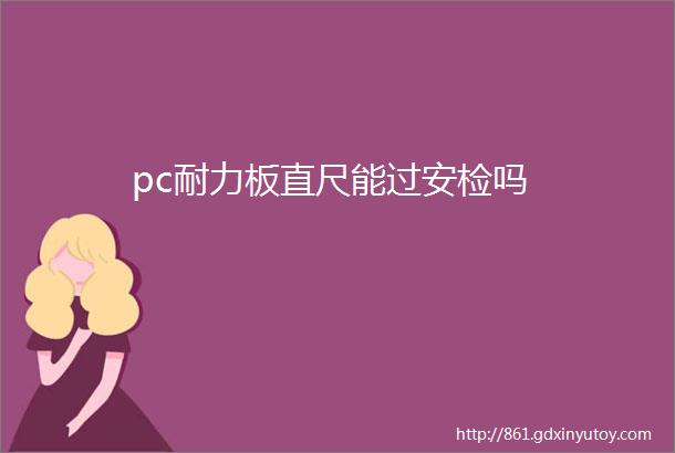 pc耐力板直尺能过安检吗