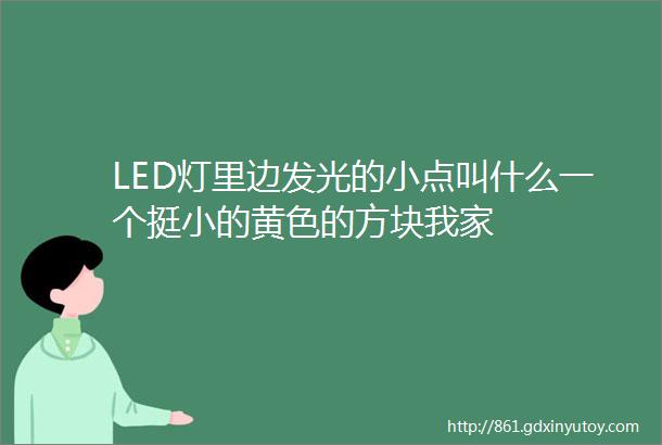 LED灯里边发光的小点叫什么一个挺小的黄色的方块我家