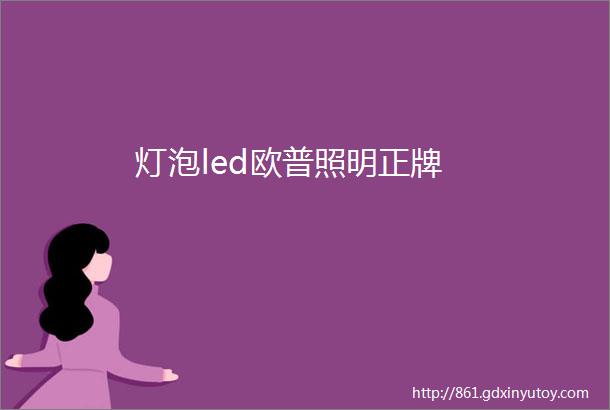 灯泡led欧普照明正牌