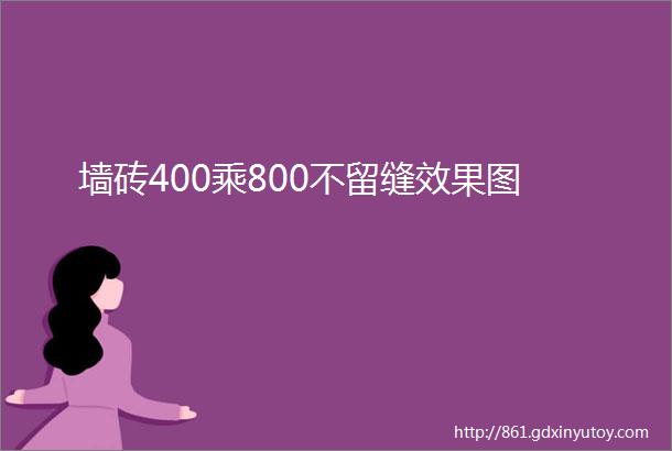 墙砖400乘800不留缝效果图