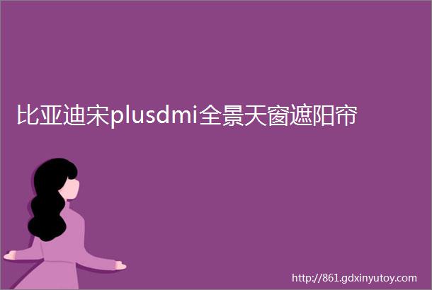 比亚迪宋plusdmi全景天窗遮阳帘