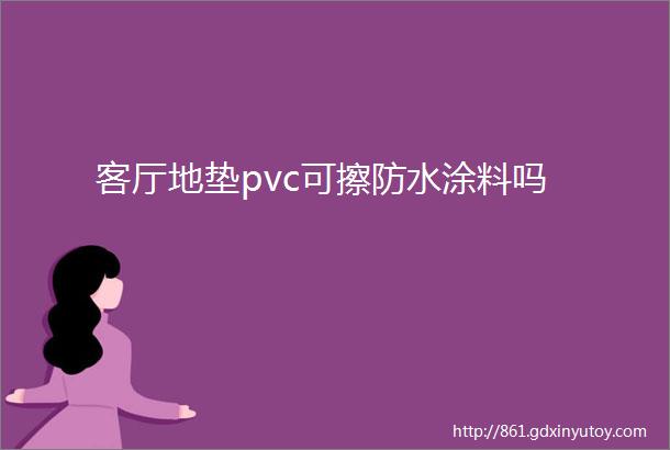 客厅地垫pvc可擦防水涂料吗