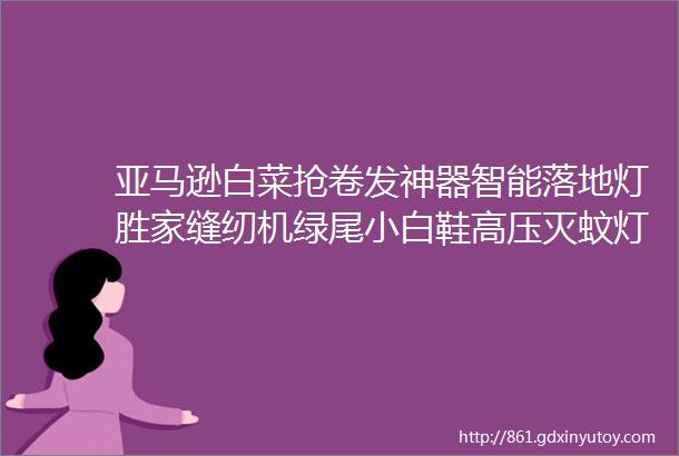 亚马逊白菜抢卷发神器智能落地灯胜家缝纫机绿尾小白鞋高压灭蚊灯