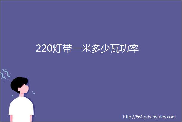 220灯带一米多少瓦功率