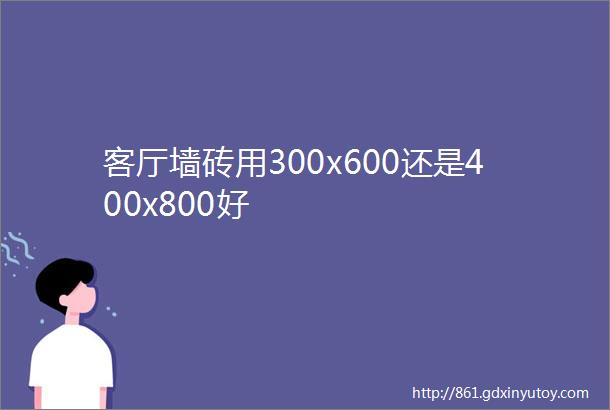 客厅墙砖用300x600还是400x800好