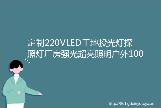 定制220VLED工地投光灯探照灯厂房强光超亮照明户外1000w15